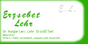 erzsebet lehr business card